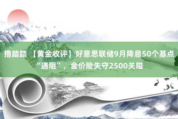 撸踏踏 【黄金收评】好意思联储9月降息50个基点“遇阻”，金价险失守2500关隘