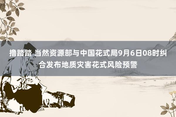 撸踏踏 当然资源部与中国花式局9月6日08时纠合发布地质灾害花式风险预警