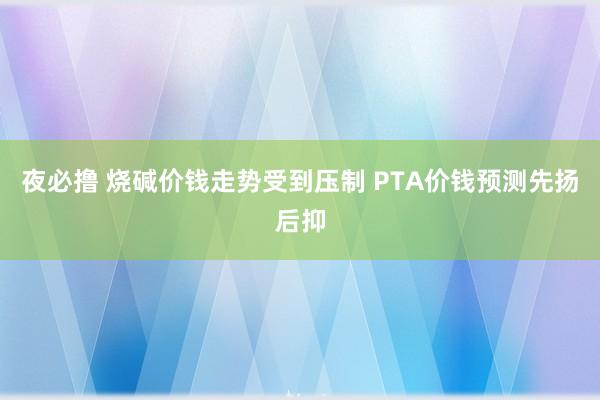 夜必撸 烧碱价钱走势受到压制 PTA价钱预测先扬后抑