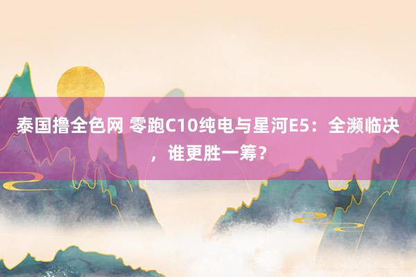 泰国撸全色网 零跑C10纯电与星河E5：全濒临决，谁更胜一筹？