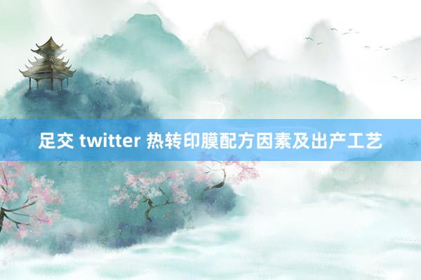 足交 twitter 热转印膜配方因素及出产工艺