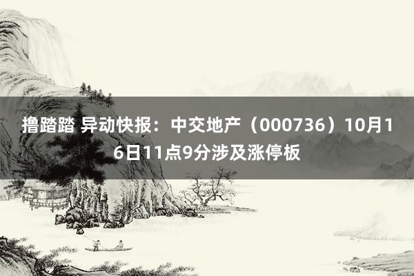 撸踏踏 异动快报：中交地产（000736）10月16日11点9分涉及涨停板