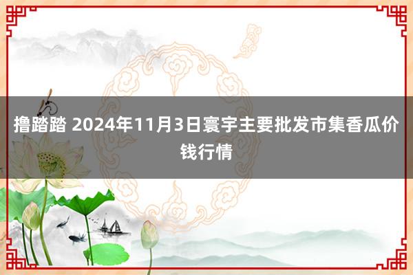 撸踏踏 2024年11月3日寰宇主要批发市集香瓜价钱行情