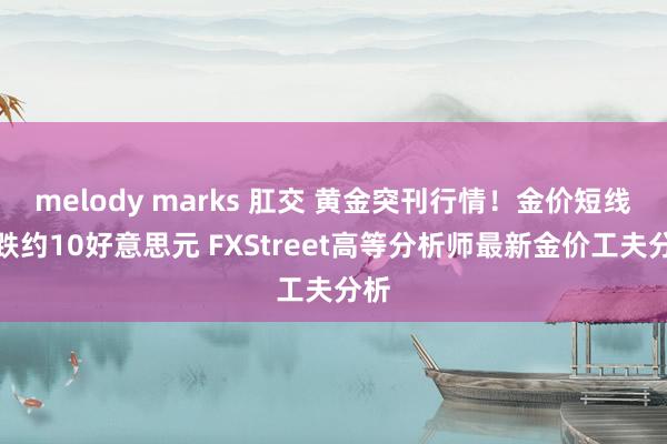 melody marks 肛交 黄金突刊行情！金价短线急跌约10好意思元 FXStreet高等分析师最新金价工夫分析