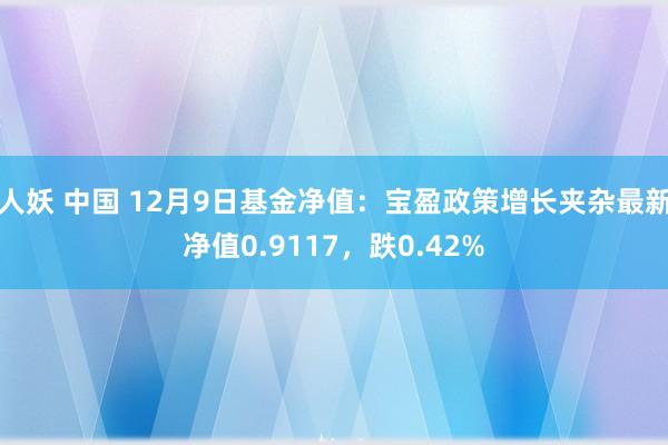 人妖 中国 12月9日基金净值：宝盈政策增长夹杂最新净值0.9117，跌0.42%