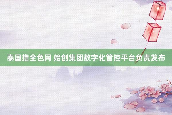 泰国撸全色网 始创集团数字化管控平台负责发布